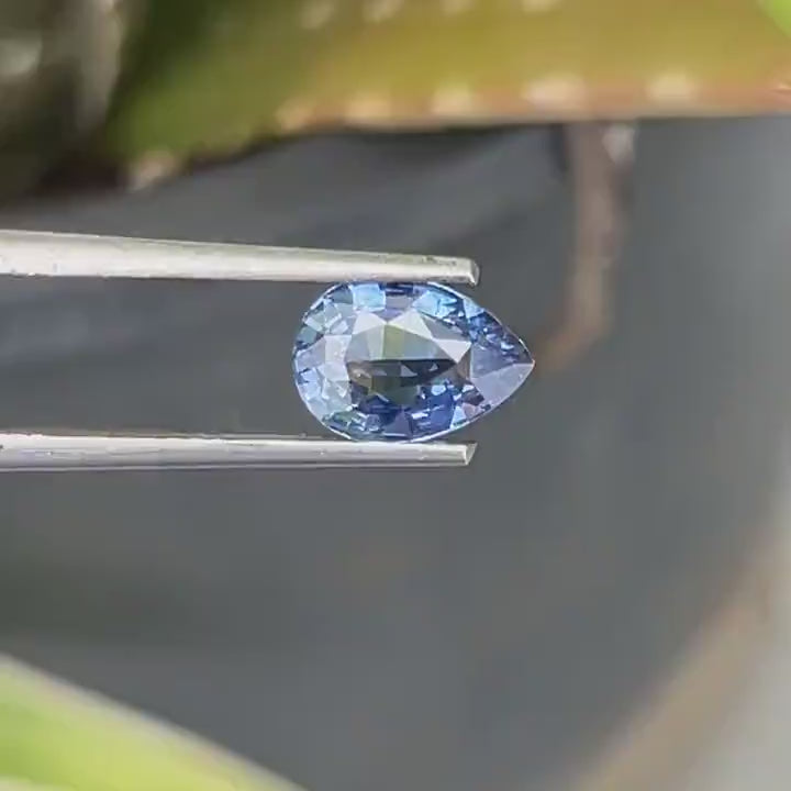 1.54 Ct Pear Cut Blue Sapphire, 8.4mm x 5.9mm x 3.6mm