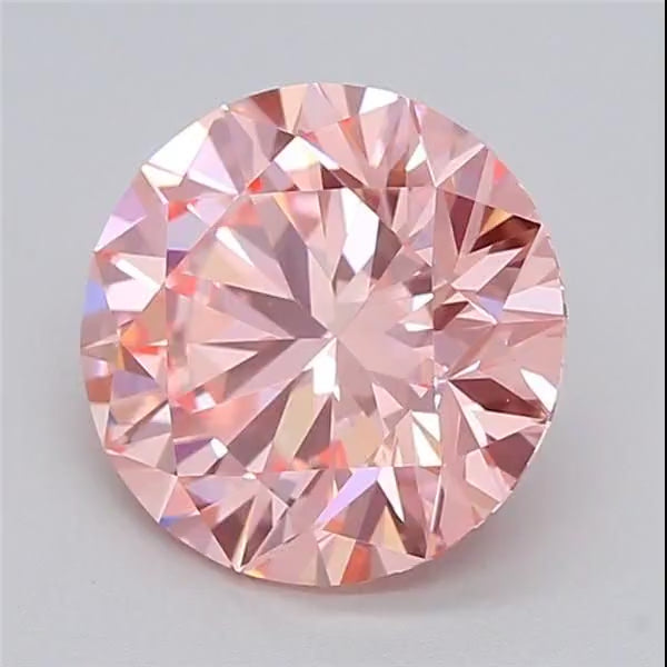 Celria Round Pink 1.55ct VVS2 Lab Diamond Engagement Ring (Ready to Ship)