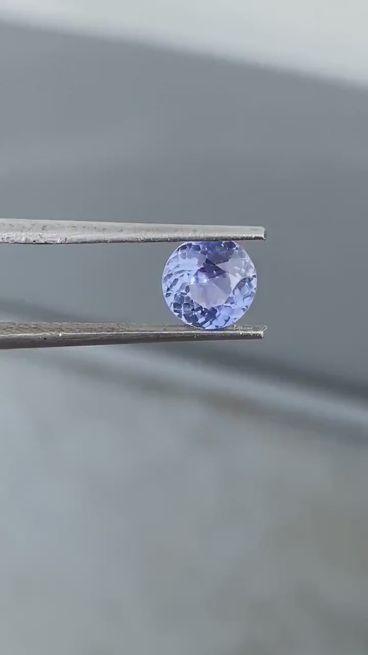 1.51 Ct Ronde Geslepen Blauwe Saffier, 7.0mm x 7.0mm x 3.9mm