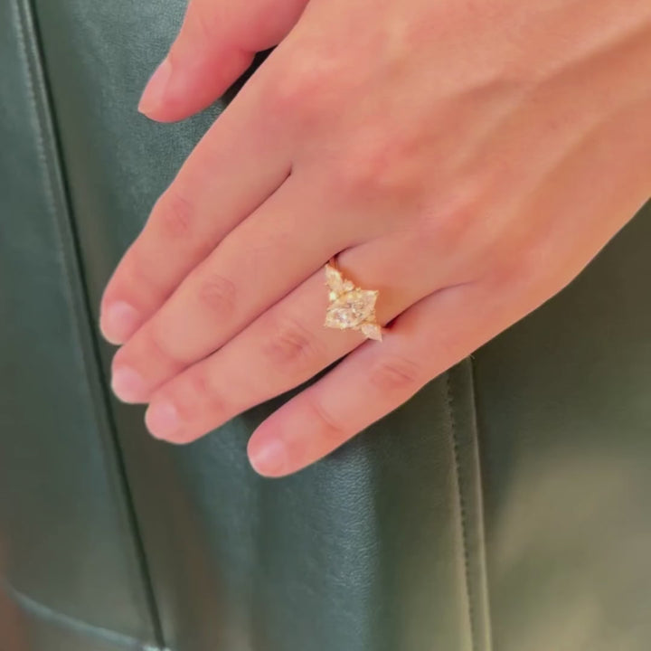 Elain Marquise Lab Diamond Unique Fantasy Engagement Ring (Setting Only)