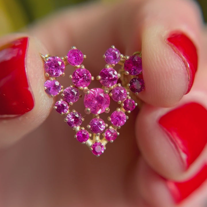 Cosmos Heart Charm, Ruby