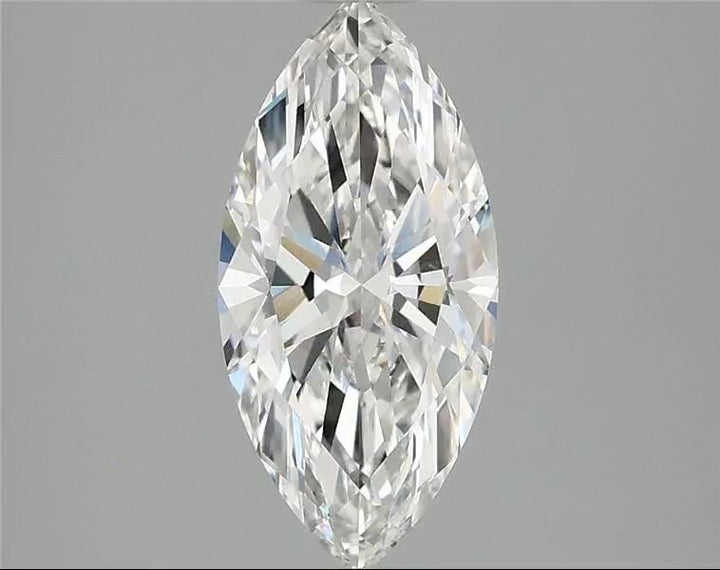 Anillo de compromiso con diamante de laboratorio Farren Marquise de 1.51 ct, color F, claridad VVS2 (listo para enviar)