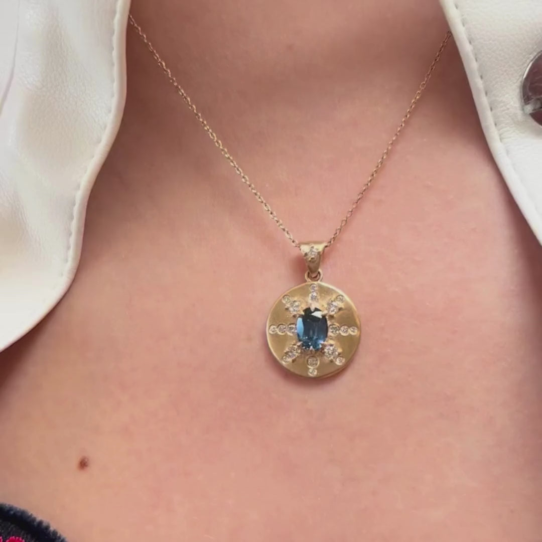 Arcadia Blau Saphir Münzanhänger Nr.2