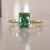 Radiant Cut Green Sapphire Engagement Ring Solitaire By Valley Rose