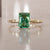 Vera Radiant Cut Teal Sapphire Engagement Ring