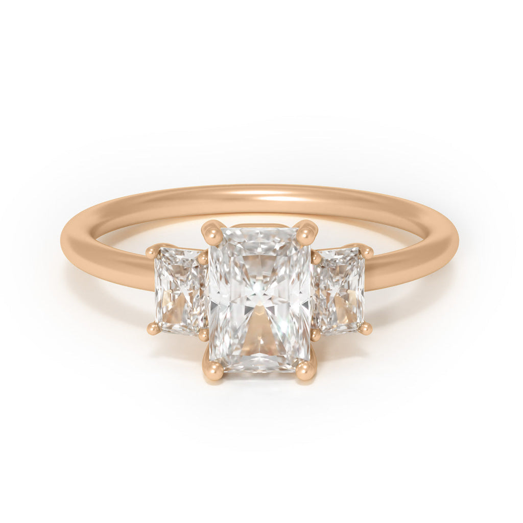 Radiant Cut Lab Diamond Ethical Engagement Ring By Valley Rose