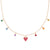 Rainbow Chakra Amare Heart Fringe Necklace