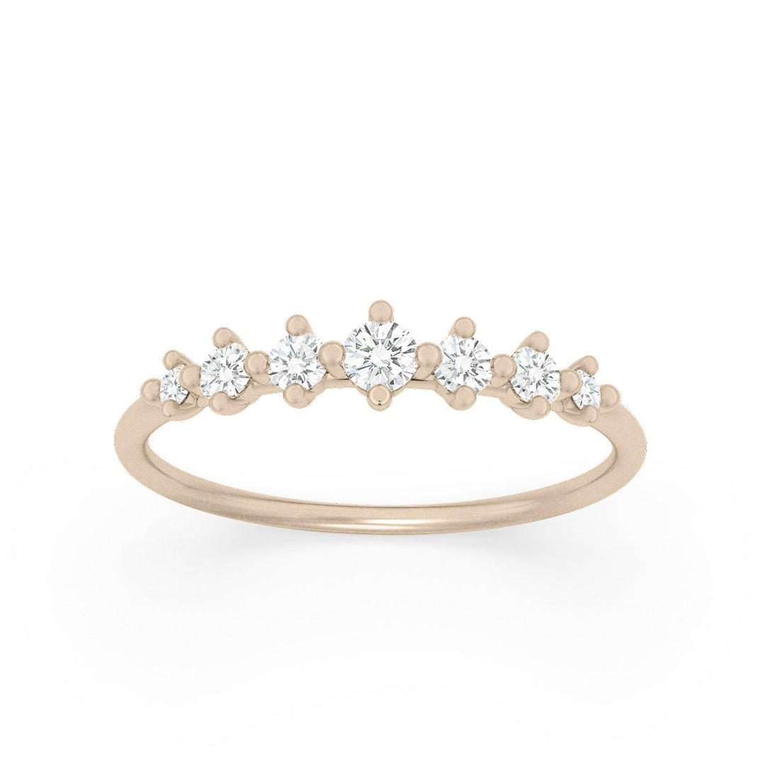 Recycled Diamond Dainty Stacking Ethical Wedding Ring By Valley Rose