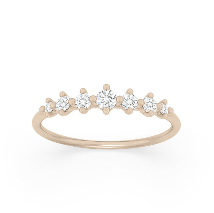 Recycled Diamond Dainty Stacking Ethical Wedding Ring By Valley Rose
