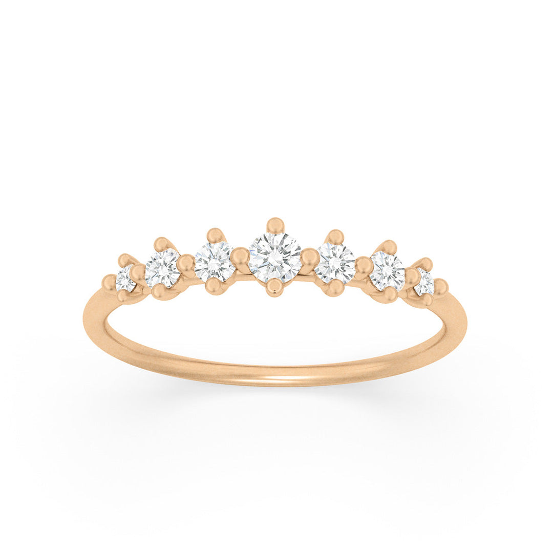 Recycled Diamond Dainty Stacking Ethical Wedding Ring By Valley Rose