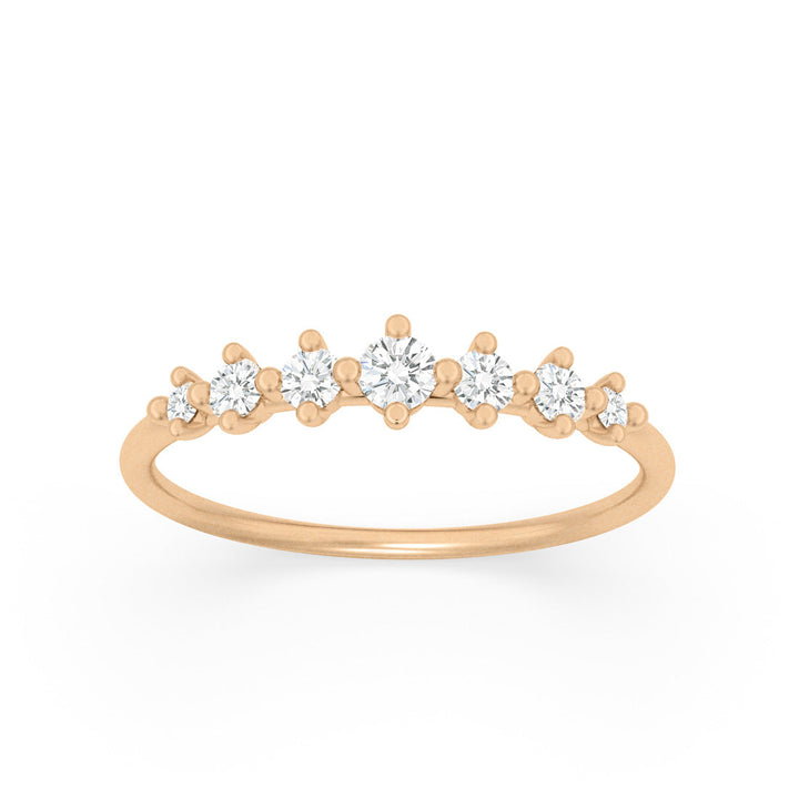Recycled Diamond Dainty Stacking Ethical Wedding Ring By Valley Rose