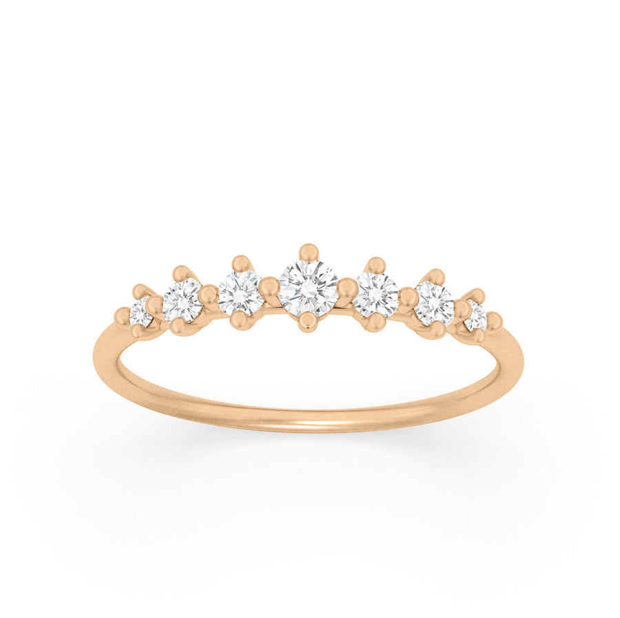Recycled Diamond Dainty Stacking Ethical Wedding Ring By Valley Rose