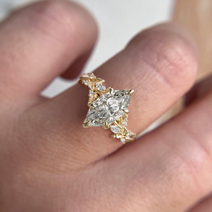 Rosewood Marquise 1.51ct E VVS2 Lab Diamond Engagement Ring (Ready to Ship)