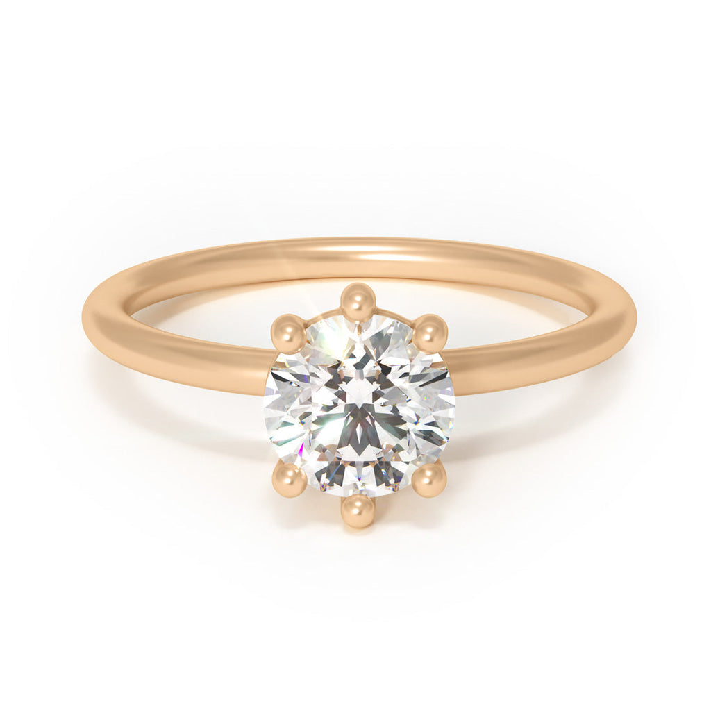 Round Lab Grown Diamond Solitaire Ethical Engagement Ring By Valley Rose