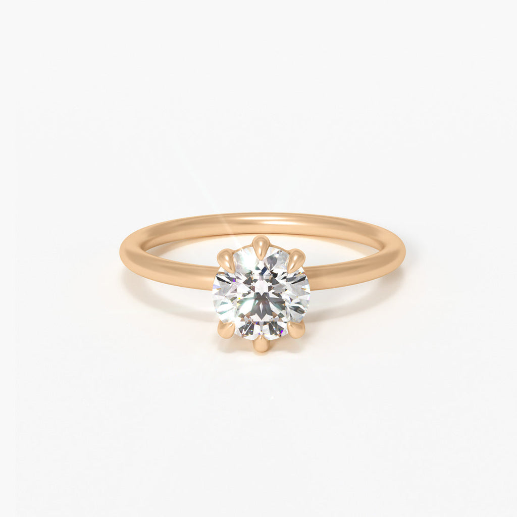 Round Lab Grown Diamond Solitaire Ethical Engagement Ring By Valley Rose