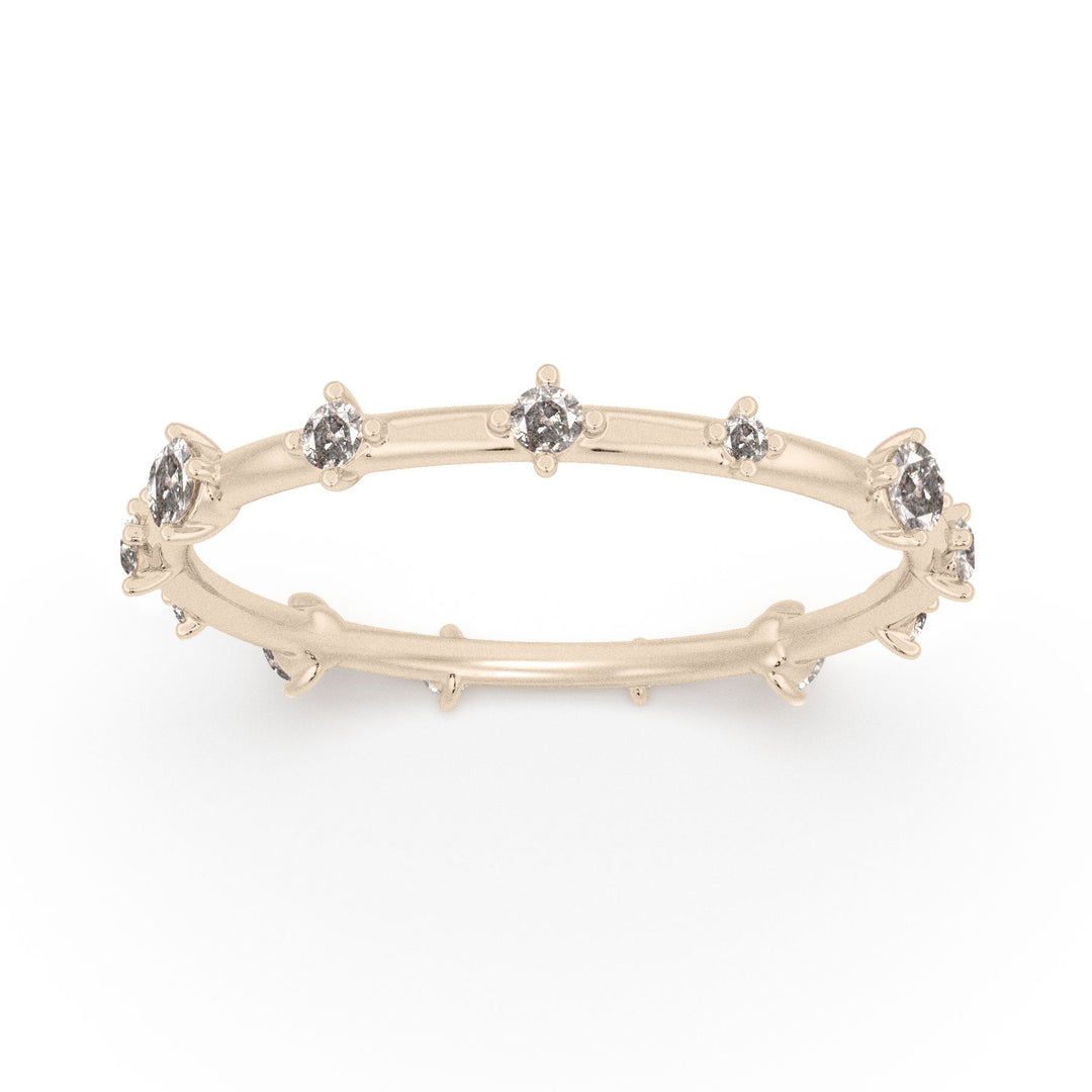 Salt and Pepper Diamond Celestial Constellation Eternity Ring By Valley Rose