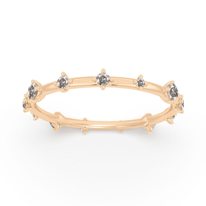 Salt and Pepper Diamond Celestial Constellation Eternity Ring By Valley Rose