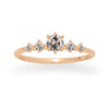 Salt and Pepper Diamond Celestial Engagement Ring By Valley Rose