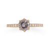 Salt & Pepper Grey Diamond Engagement Ring with Pave By Valley Rose