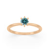 Sapphire Ethical Engagement Ring Solitaire in Teal, Blue or Green By Valley Rose