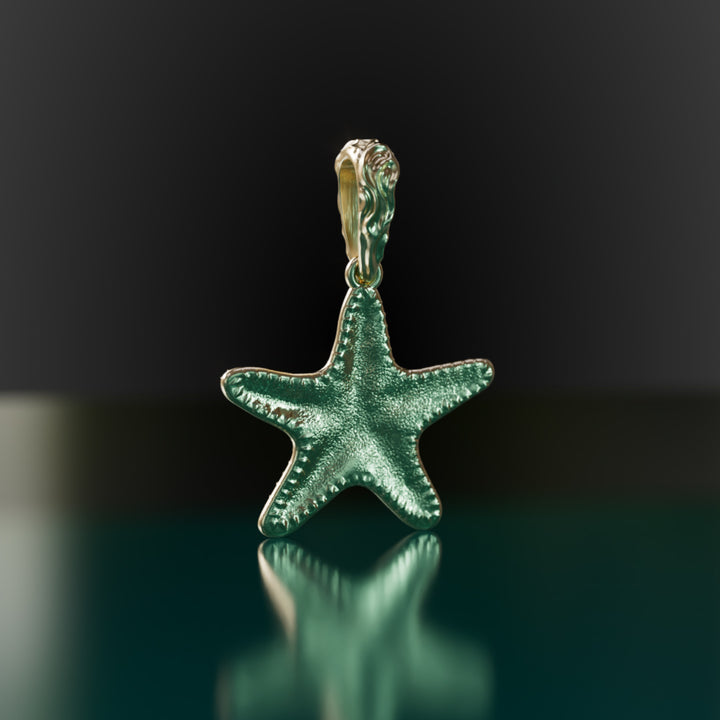Sea Star Charm with Sapphire By Valley Rose