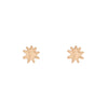 Sun Shape 14k Gold Stud Earrings Single By Valley Rose Ethical Jewelry