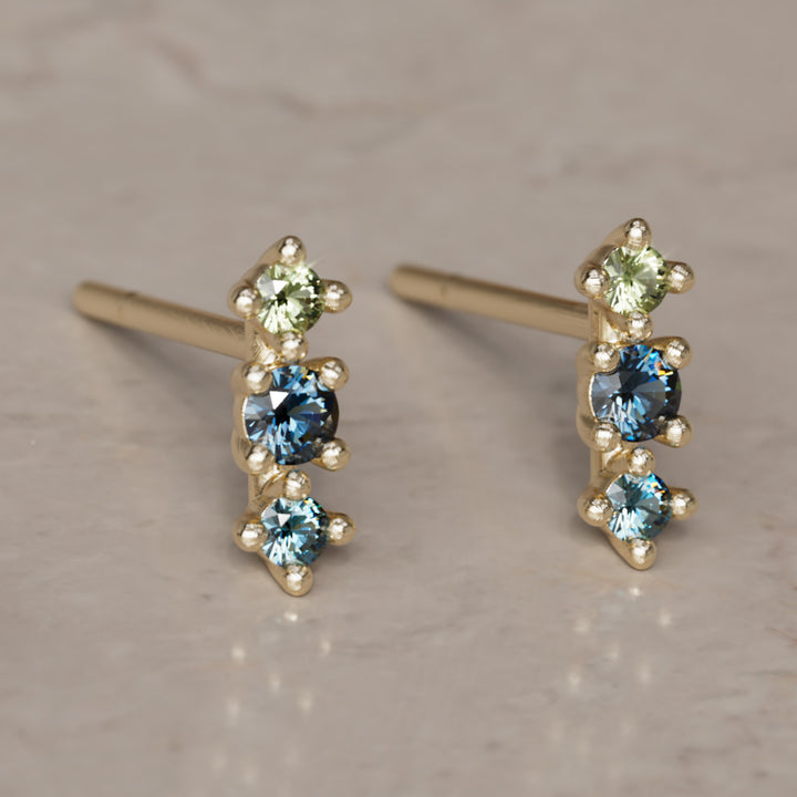 Thalia Earrings, Blue Ombre
