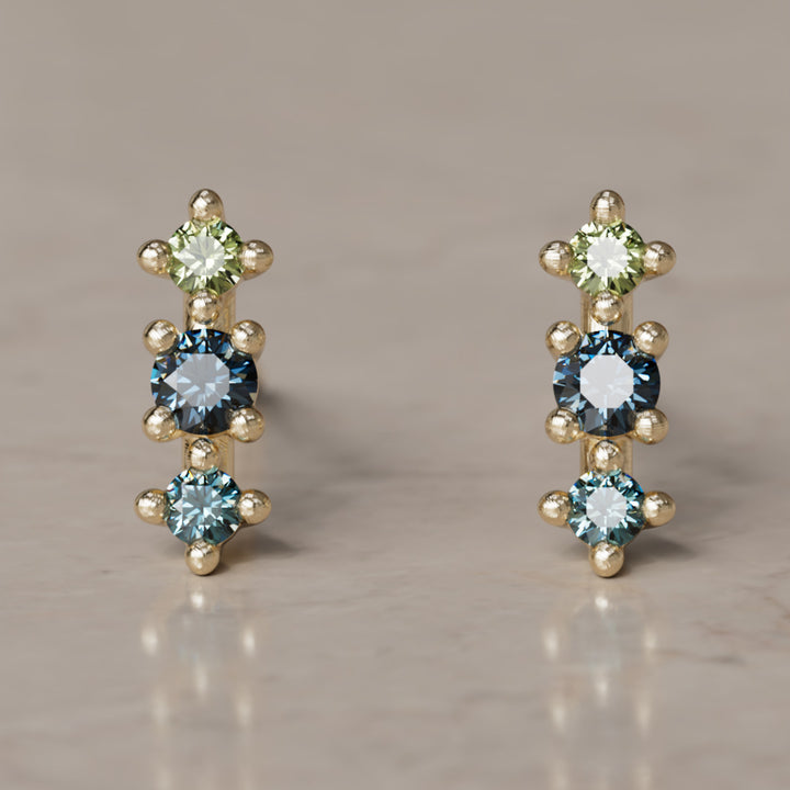 Thalia Earrings, Blue Ombre