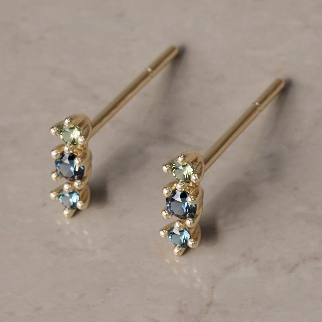 Thalia Earrings, Blue Ombre