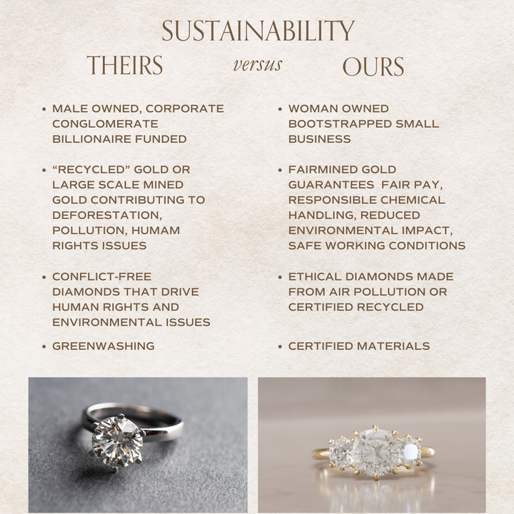 Three Stone Cushion Cut Diamond Unique Engagement Ring By Valley Rose