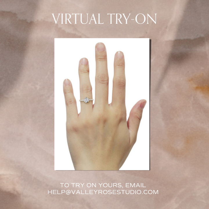 Three Stone Oval Lab Created Diamond Ethical Engagement Ring By Valley Rose