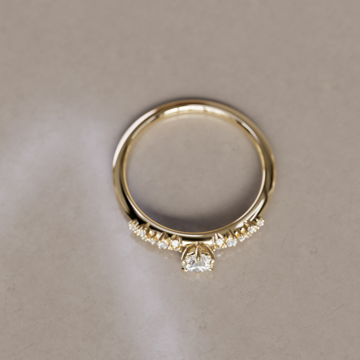 Unique Celestial Star Diamond Engagement Ring By Valley Rose