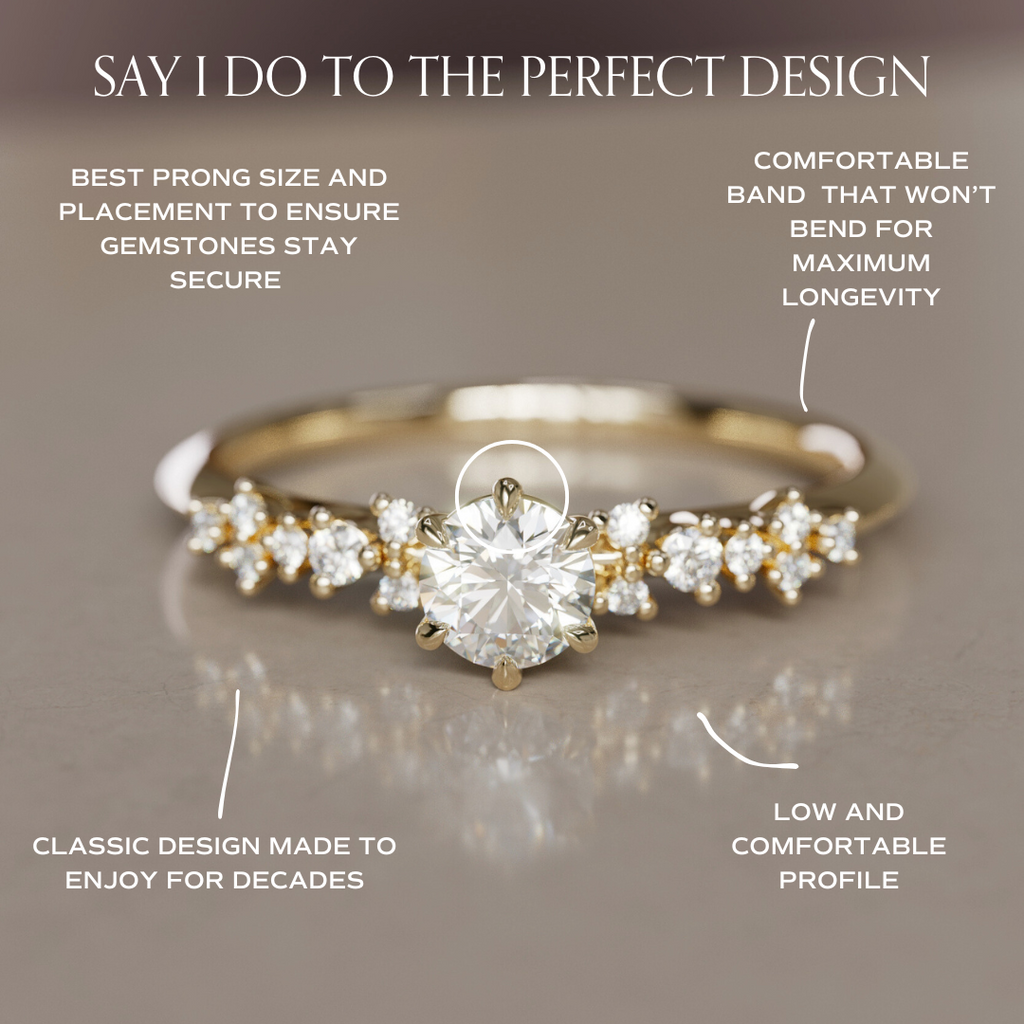 Unique Celestial Star Diamond Engagement Ring By Valley Rose