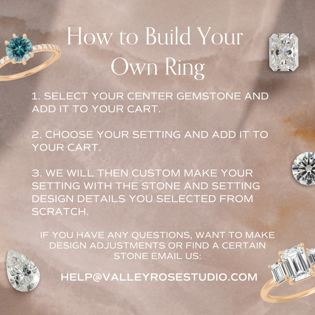Unique Engagement Ring, Green Sapphire Emerald Cut Three Stone By Valley Rose