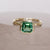 Remi Asscher Cut Green Sapphire Engagement Ring, Setting Only