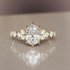 Unique Oval Engagement Ring with Celestial Fairytale Diamonds By Valley Rose