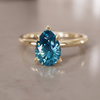 Unique Pear Shaped Engagement Ring, Blue Sapphire Solitaire By Valley Rose