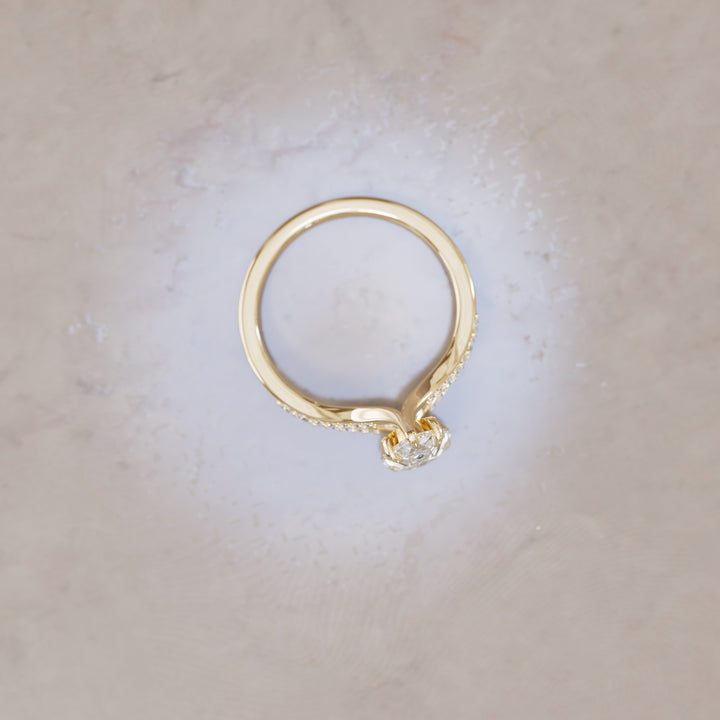 Unique Split Shank Engagement Ring with Marquise Diamond By Valley Rose