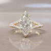 Unique Split Shank Engagement Ring with Marquise Diamond By Valley Rose