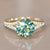 Amaya Round Teal Sapphire Engagement Ring, Setting Only