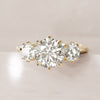 Three Stone Round Diamond Engagement Ring By Valley Rose