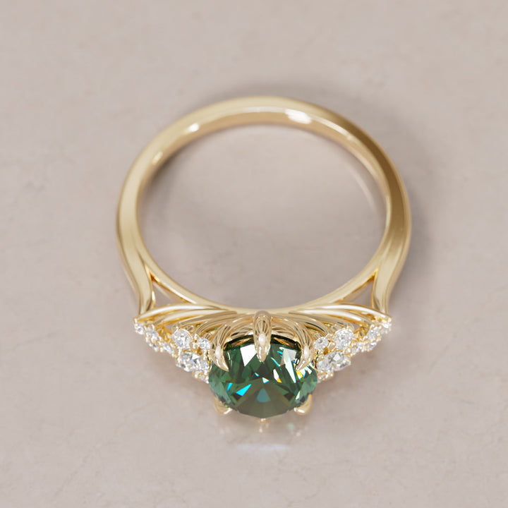 Unique Vintage Engagement Ring with Oval Cut Blue Sapphire By Valley Rose