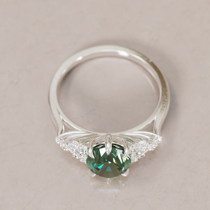 Unique Vintage Engagement Ring with Oval Cut Blue Sapphire By Valley Rose