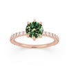 Galatea Ring, Green Sapphire, Setting Only