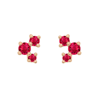 Celeste Earrings, Red Ruby