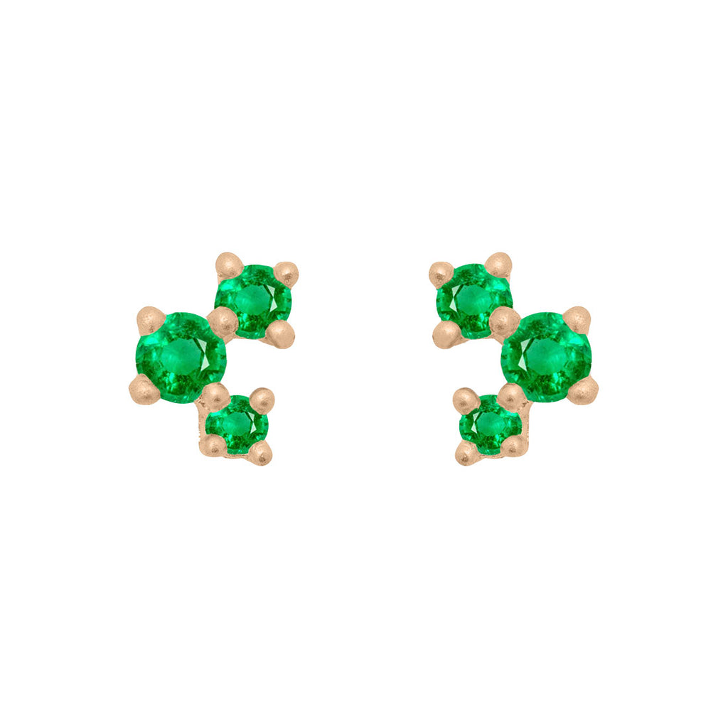 Celeste Earrings, Emerald