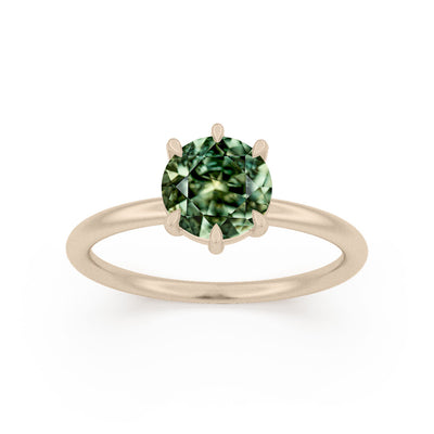 Thetis Solitaire, Green Sapphire, Setting Only