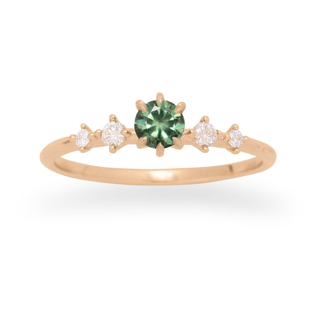 Galia Ring, Green Sapphire