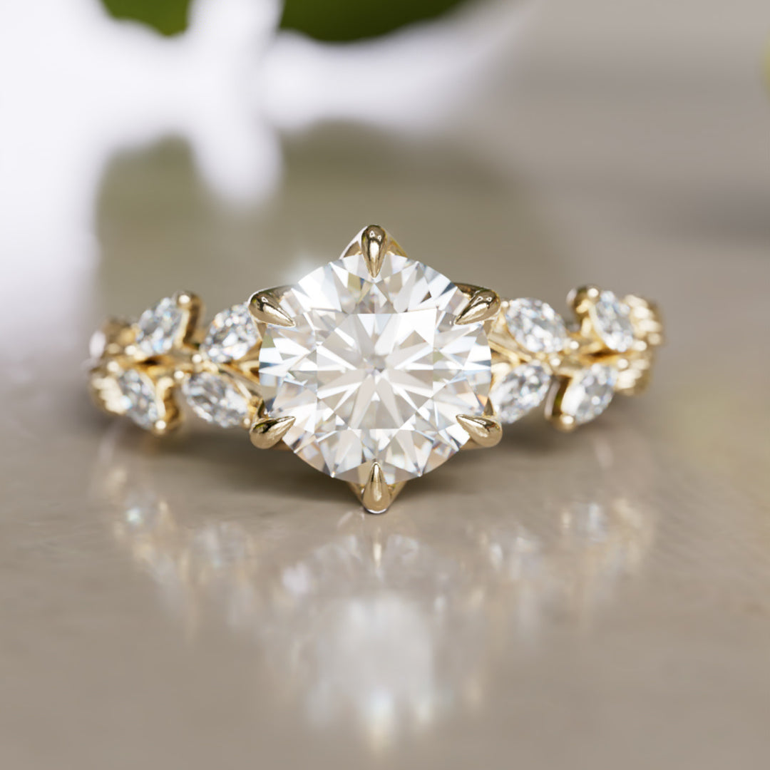 Farren Marquise 1,5 ct E VVS2 Laboratoriediamant Forlovelsesring (Klar til Afsendelse)