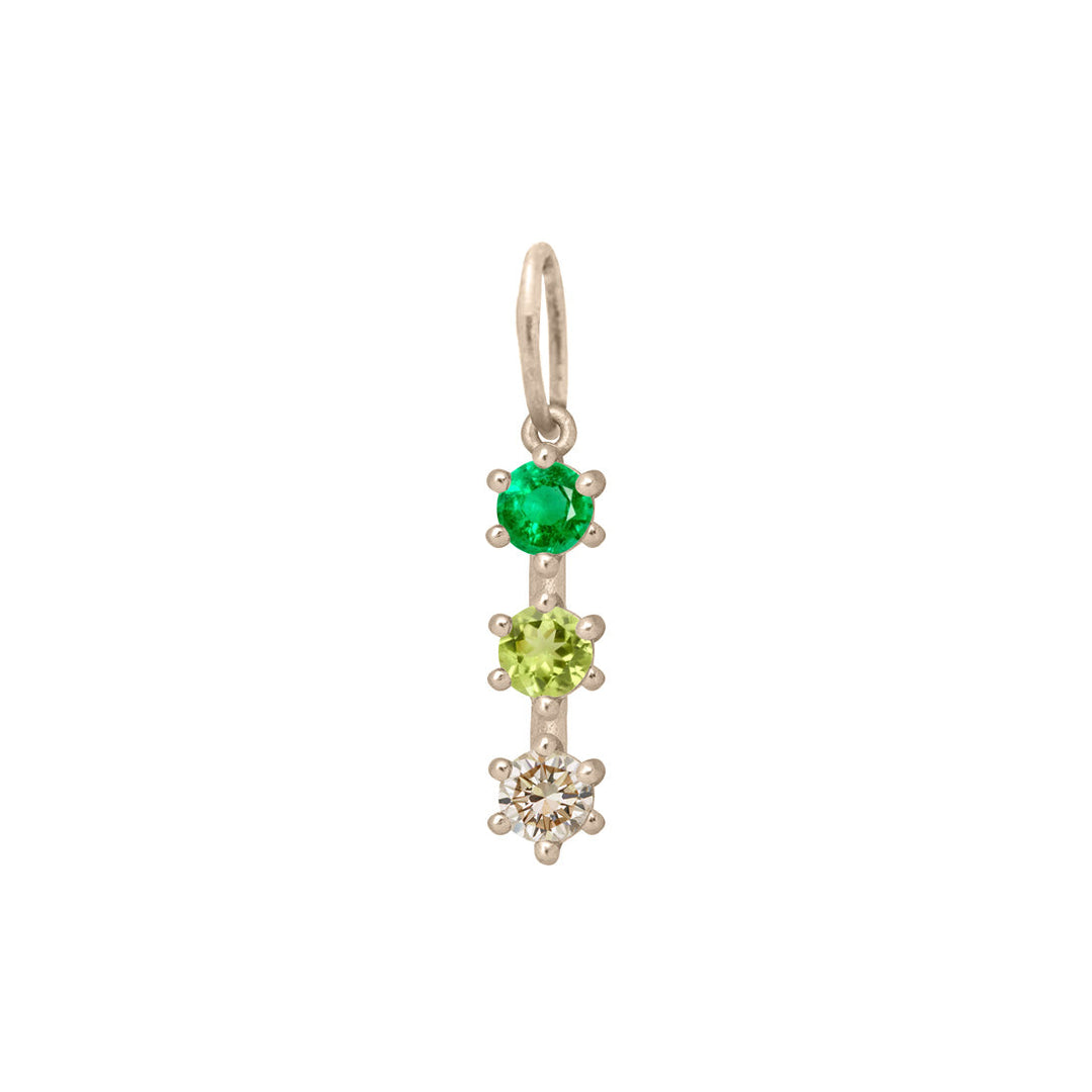 Custom Zodiac Birth Chart Gold Charm, Pick Your 3 Birthstones By Valley Rose Ethical Jewelry